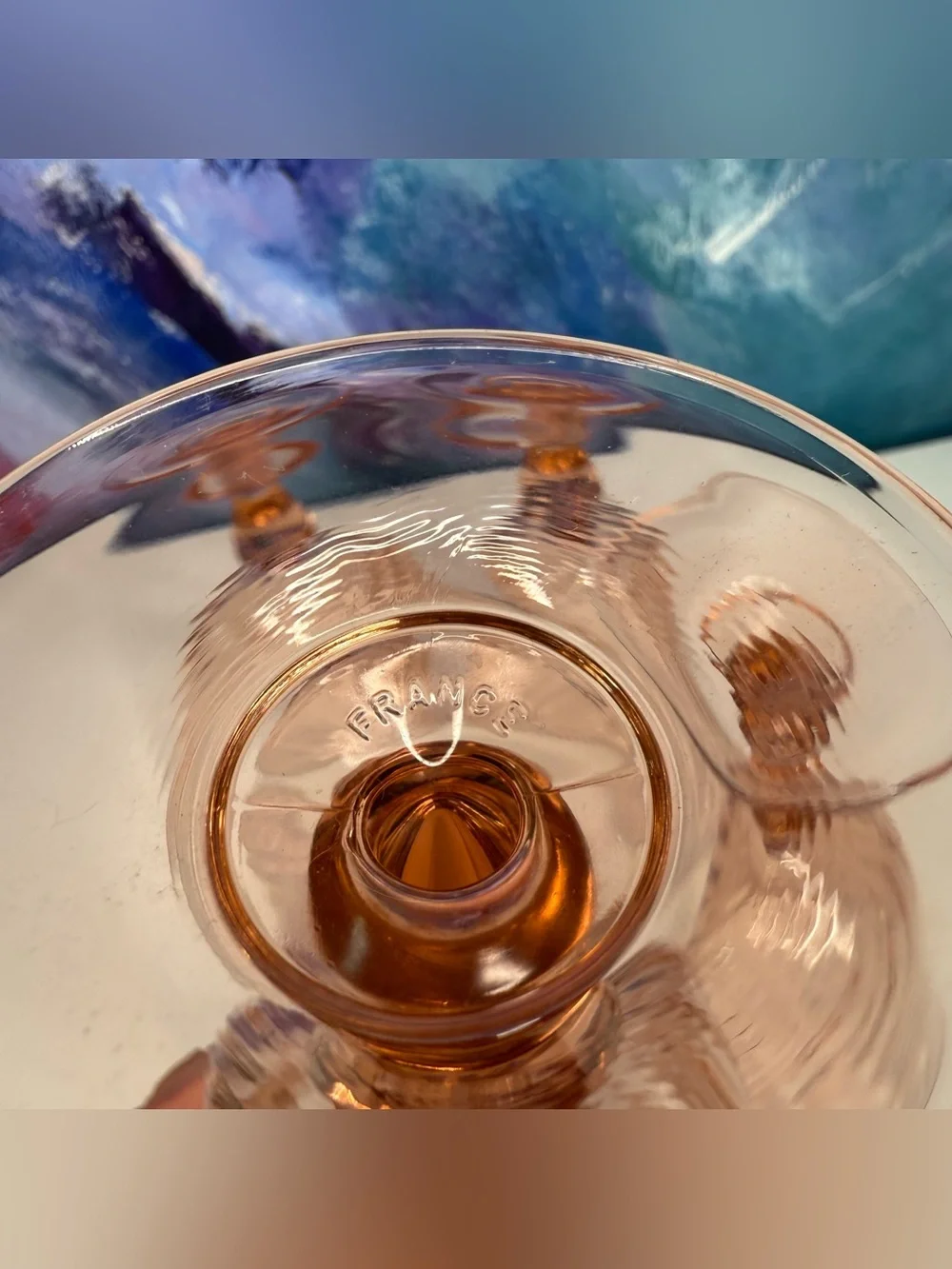 Set of 4 Arcoroc France Rosaline Pink Swirl Wine Water Goblets Stemmed Luminarc